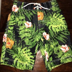 Gymboree Digi Floral Swim Trunks XS (4)